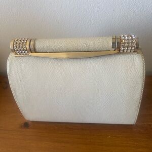 Vintage 80’s Rodo Cream Snake Clutch
